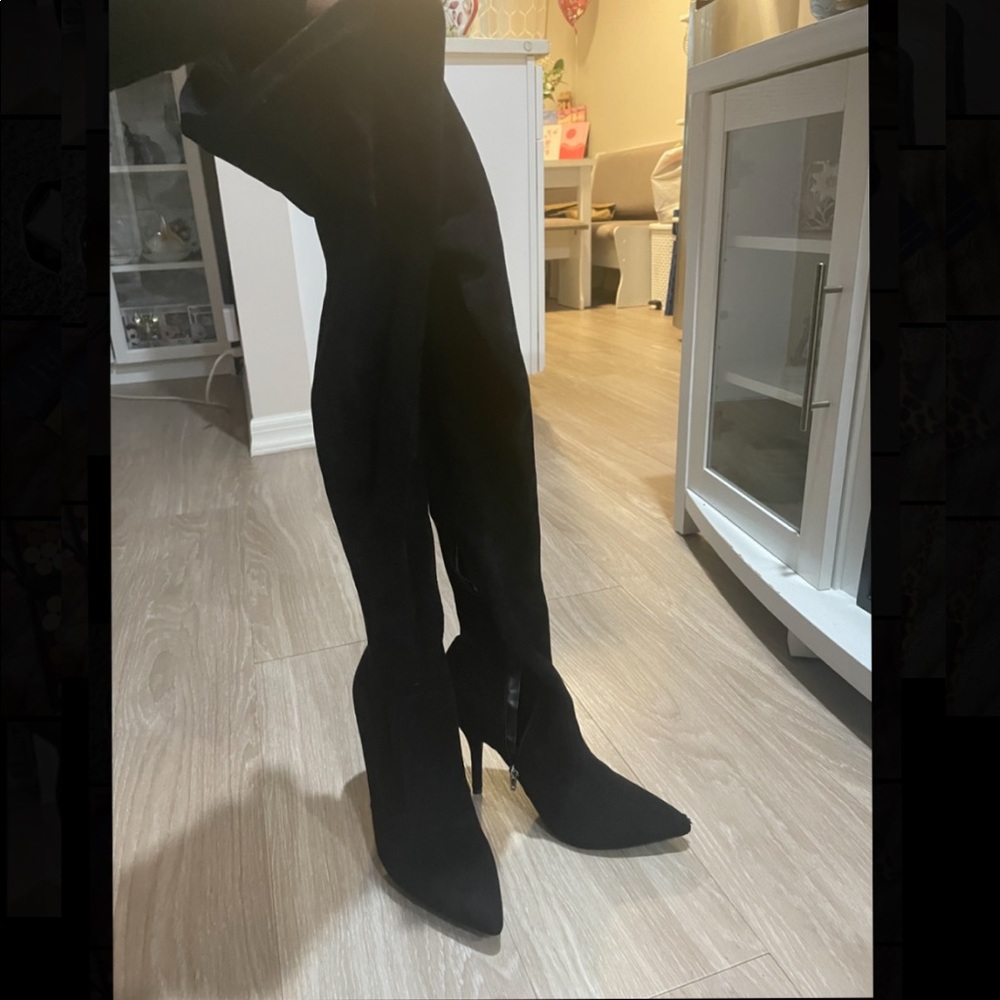 Fashionova over the knee black boots